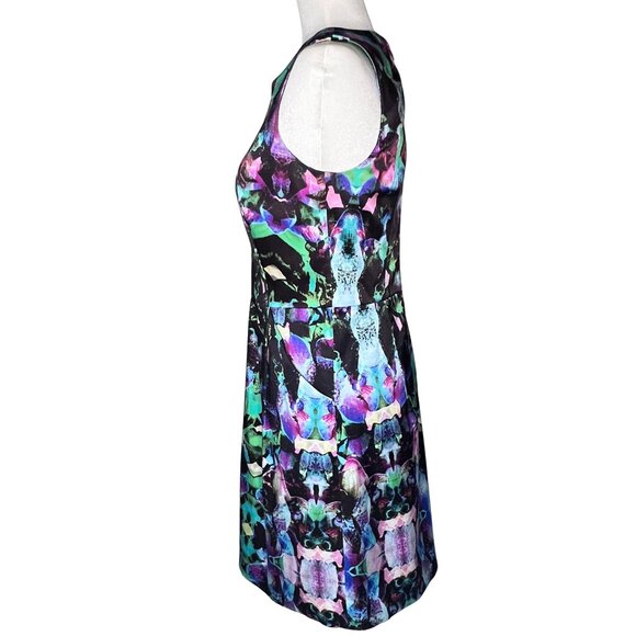 Milly Electric Hologram Multicolor Mini Dress - Size 8 - Picture 7 of 9